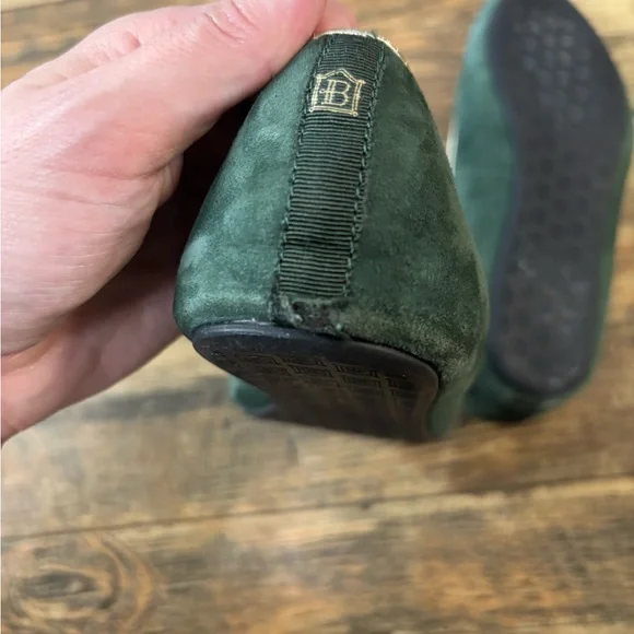 Birdies Emerald Green Floral Embroidered Flats - Picture 7 of 7